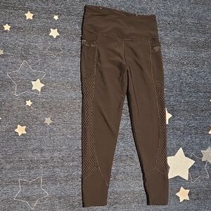 Vintage Victoria Sport Total Knockout Tight High-Rise Black Mesh Panels